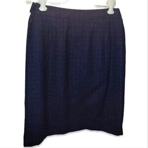 Vintage Pendleton Petite Navy Blue Red Swiss Dot Polka Dot Mini Skirt Size 2P